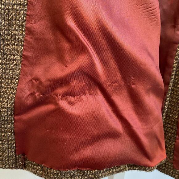 Vintage 70's/80’s Geoffrey Beene for Gallant Tweed Peacoat US 12 - Picture 10 of 11